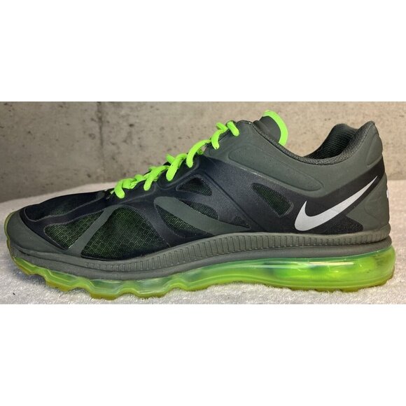 Nike Air Max+ 2012 Men’s Size 13- Sequoia Metallic Silver-electric Green Shoes main image 6